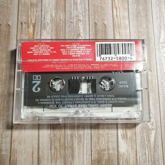 George Strait To You Merry Christmas Audio Cassette Tape 1986 Country Holiday - Picture 2 of 3